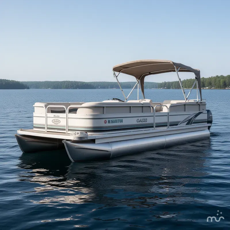 Slide: The Image of Manitou OASIS PONTOON BOAT W/ 115HP YAMAHA OUTBOARD MOTOR 2003 - 0