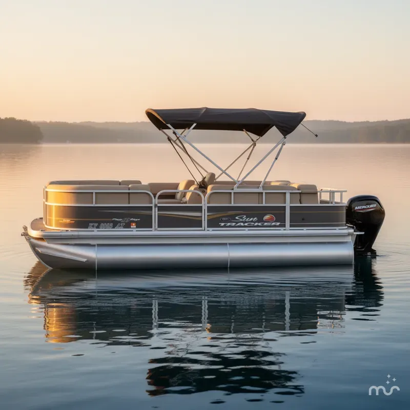 Slide: The Image of Sun Tracker Party Barge 18 DLX 2023 - 1