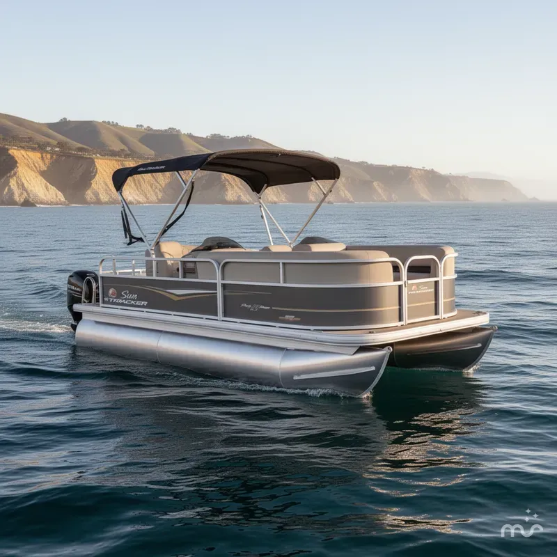 Slide: The Image of Sun Tracker Party Barge 18 DLX 2023 - 1
