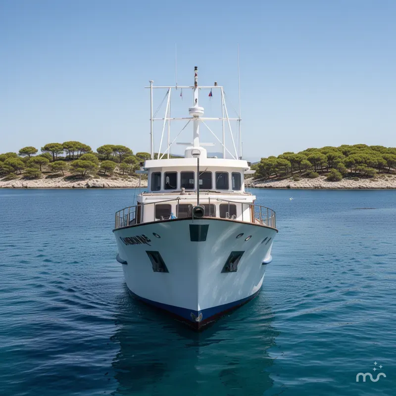 Slide: The Image of Custom Entienne Francois 50 Pilothouse 1983 - 1
