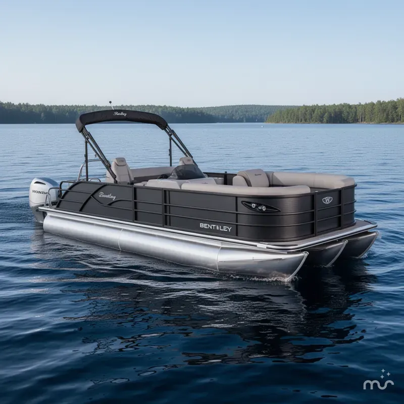 Slide: The Image of Bentley Pontoons Legacy 223 Swingback Tritoon & Honda 4-Stroke EFI 2026 - 0