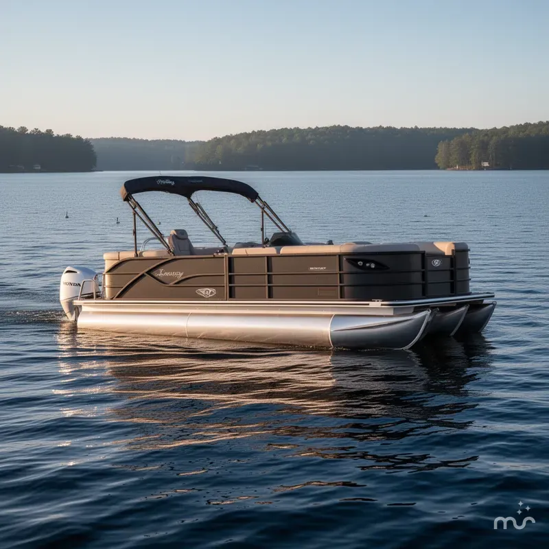 Slide: The Image of Bentley Pontoons Legacy 223 Swingback Tritoon & Honda 4-Stroke EFI 2026 - 2