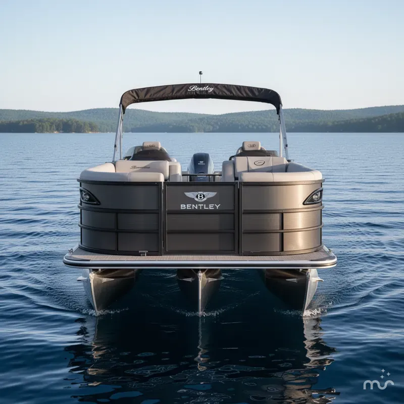 Slide: The Image of Bentley Pontoons Legacy 223 Navigator DL Quad Lounge Tritoon & Honda 4-Stroke EFI 2026 - 1