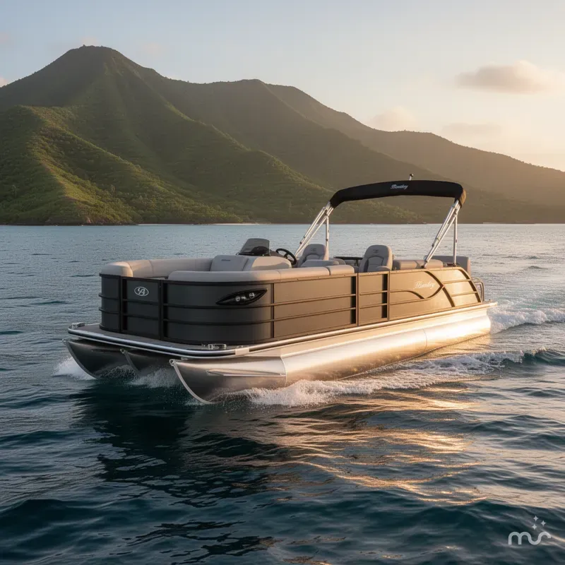 Slide: The Image of Bentley Pontoons Legacy 220 QSB Swingback & 4-Stroke EFI 2026 - 1