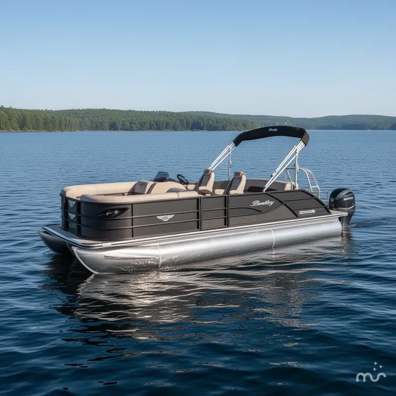 Slide: The Image of Bentley Pontoons Legacy 220 Swingback & Honda 4-Stroke EFI 2026 - 2