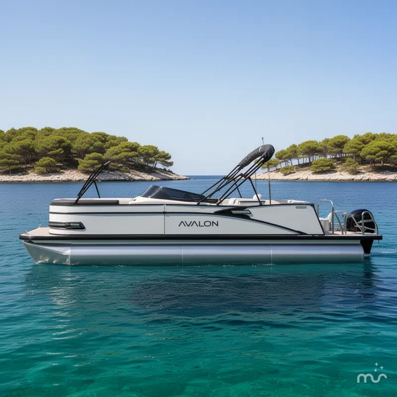 Slide: The Image of Avalon 25' Catalina Platinum Windshield w/ 250HP Mercury! 2026 - 2