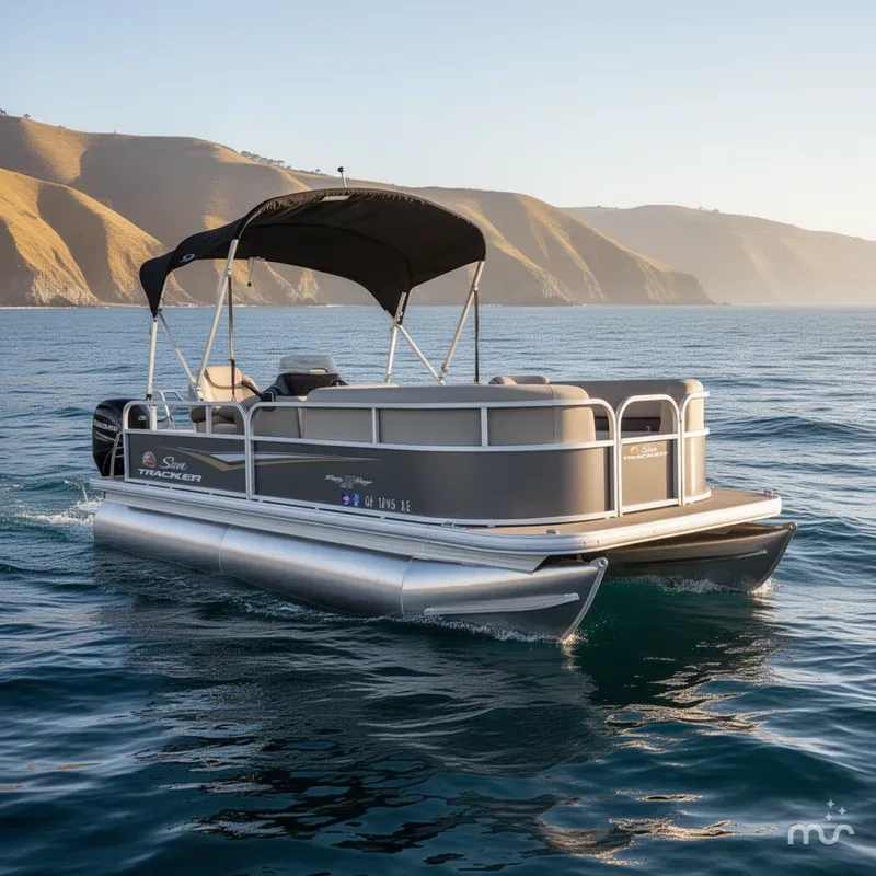 Slide: The Image of Sun Tracker Party Barge 16 DLX 2025 - 1