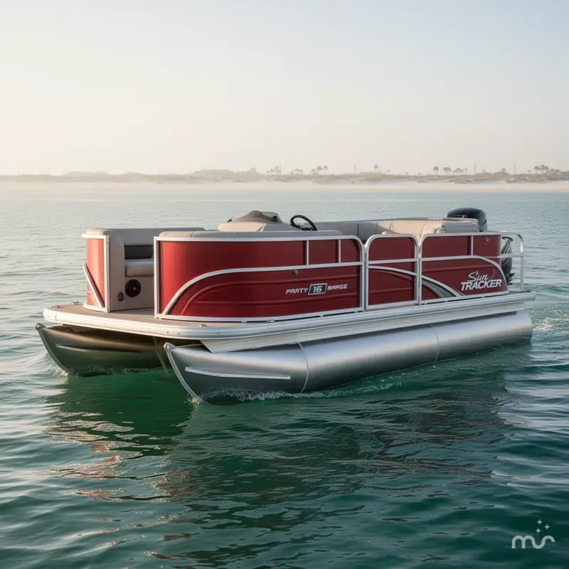 Slide: The Image of Sun Tracker Party Barge 16 DLX 2026 - 0