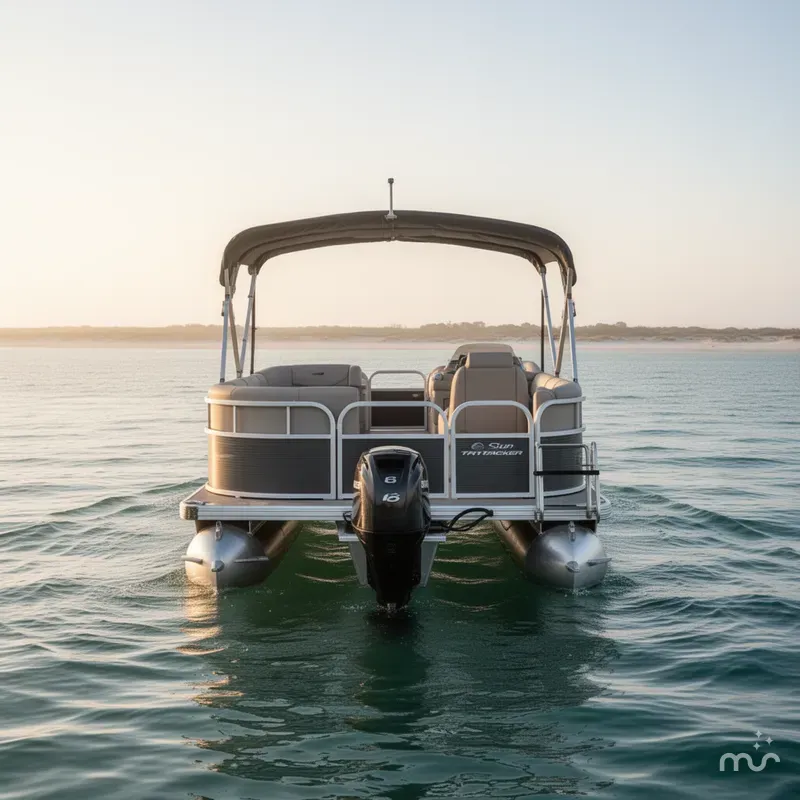 Slide: The Image of Sun Tracker Party Barge 16 DLX 2026 - 1