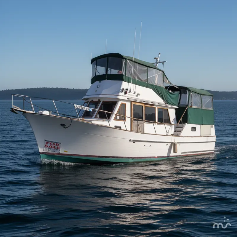Slide: The Image of Marine Trader 35 sundeck double cabin 1985 - 1