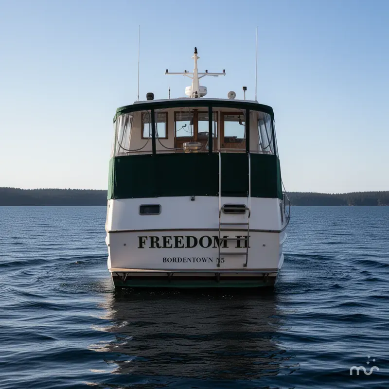 Slide: The Image of Marine Trader 35 sundeck double cabin 1985 - 2