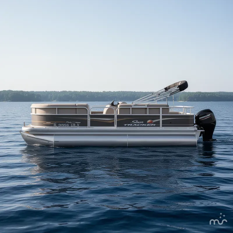 Slide: The Image of Sun Tracker Party Barge 18 DLX 2023 - 1