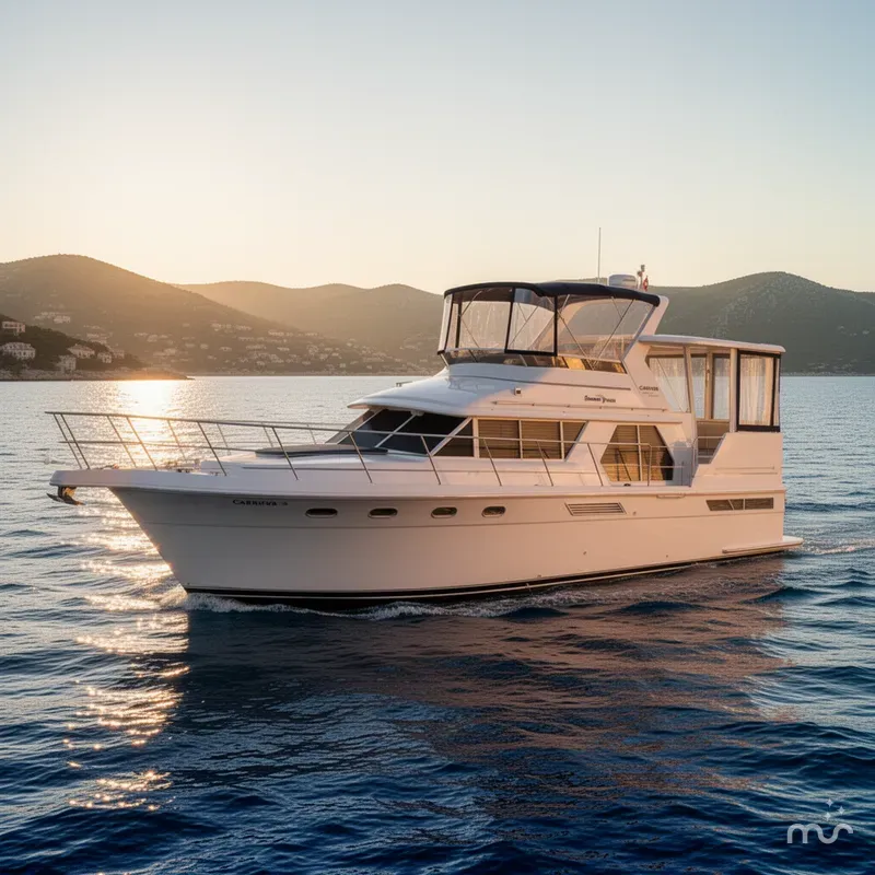 Slide: The Image of Carver Yachts 445 Aft Cabin Motor Yacht 1998 - 2