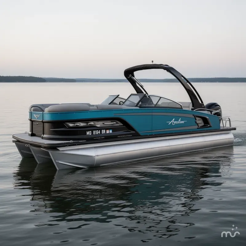 Slide: The Image of Avalon 2585 Excalibur Windshield Elite, Tri Toon, High Performance, Mercury 350SCi motor 2021 - 0