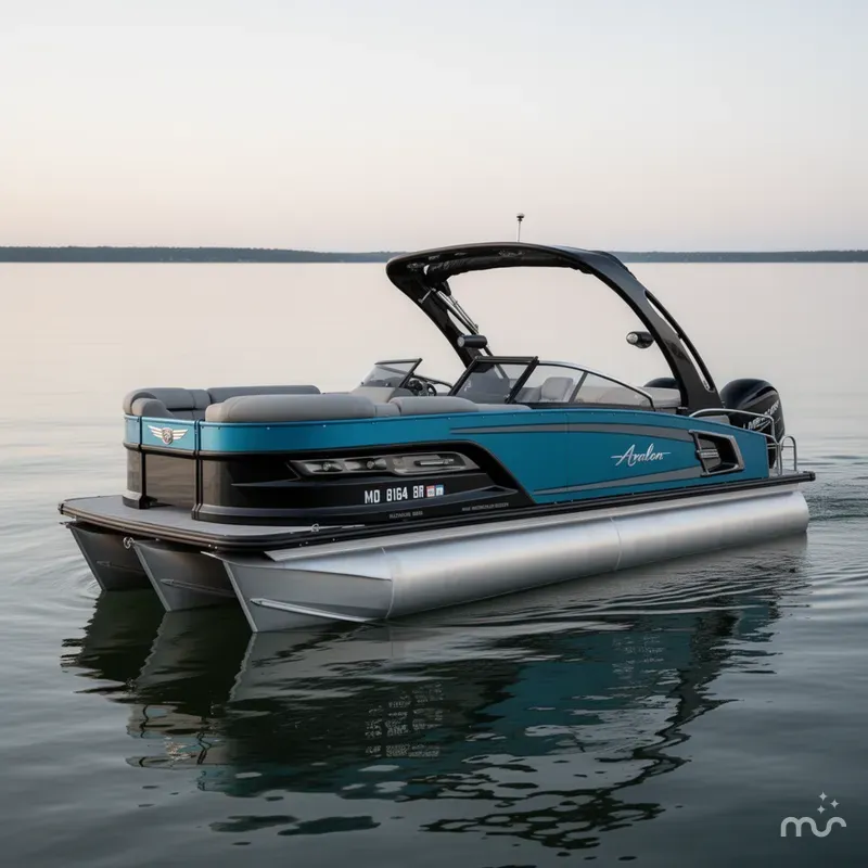 Slide: The Image of Avalon 2585 Excalibur Windshield Elite, Tri Toon, High Performance, Mercury 350SCi motor 2021 - 1