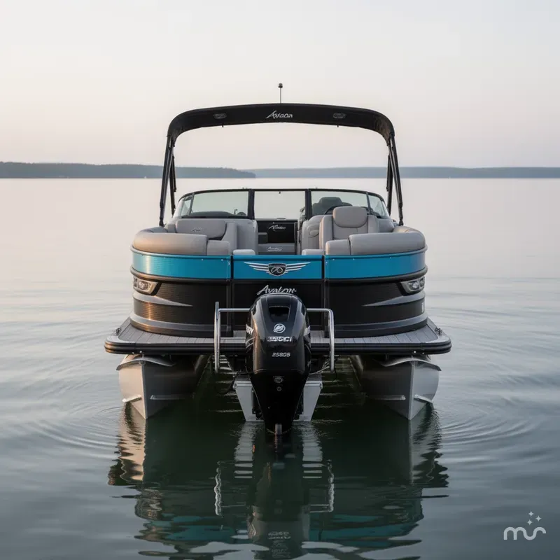 Slide: The Image of Avalon 2585 Excalibur Windshield Elite, Tri Toon, High Performance, Mercury 350SCi motor 2021 - 2