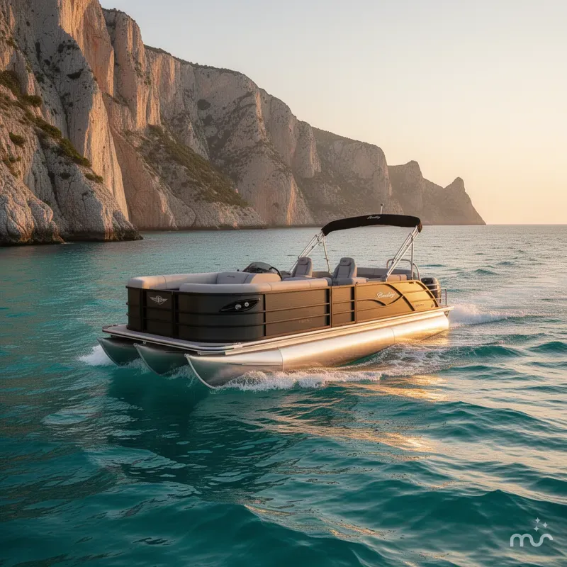 Slide: The Image of Bentley Pontoons Legacy 220 Swingback & Honda 4-Stroke EFI 2026 - 2