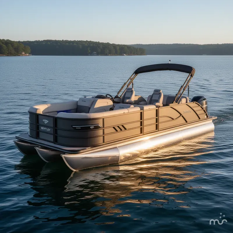Slide: The Image of Bentley Pontoons Elite 223 Swingback Tritoon 2026 - 2