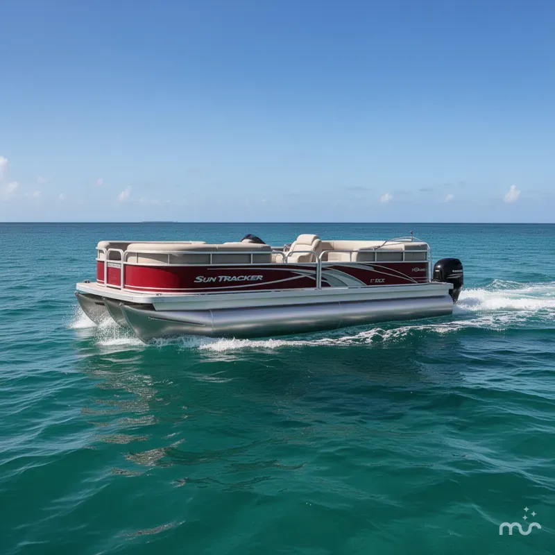 Slide: The Image of Sun Tracker Party Barge 16 DLX 2026 - 0