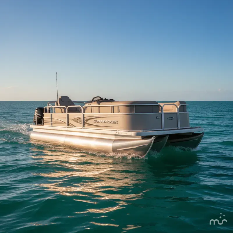 Slide: The Image of Sun Tracker Party Barge 16 DLX 2026 - 1