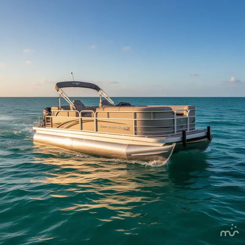 Slide: The Image of Sun Tracker Party Barge 16 DLX 2026 - 2