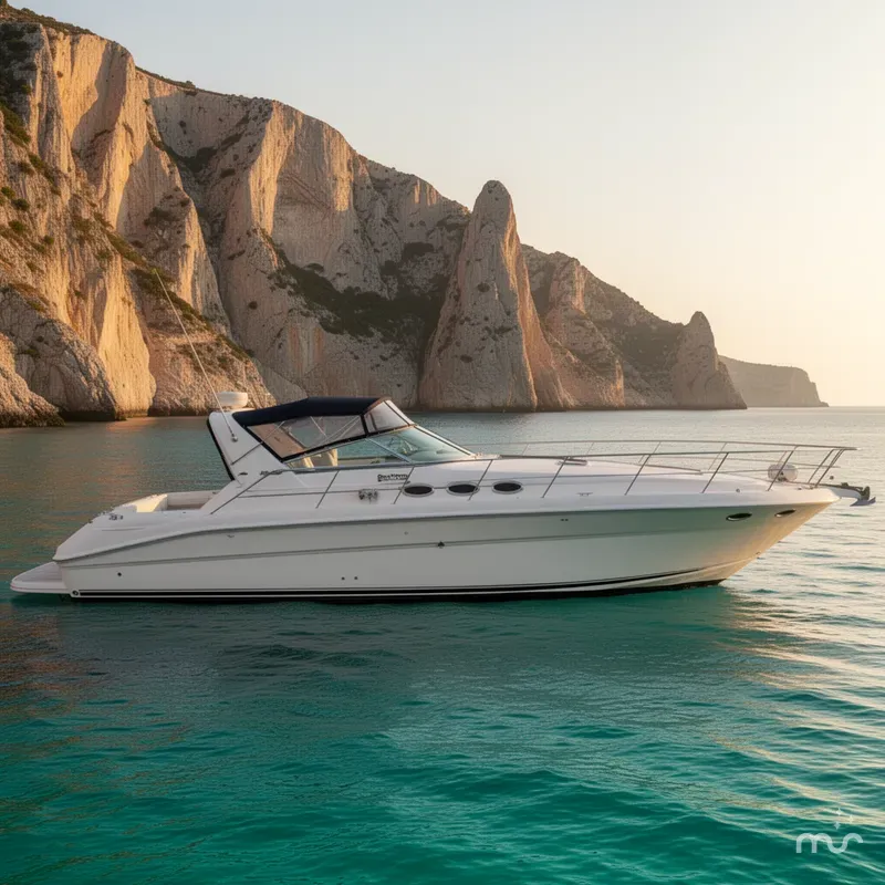 Slide: The Image of Sea Ray 400 Express Cruiser 1997 - 2