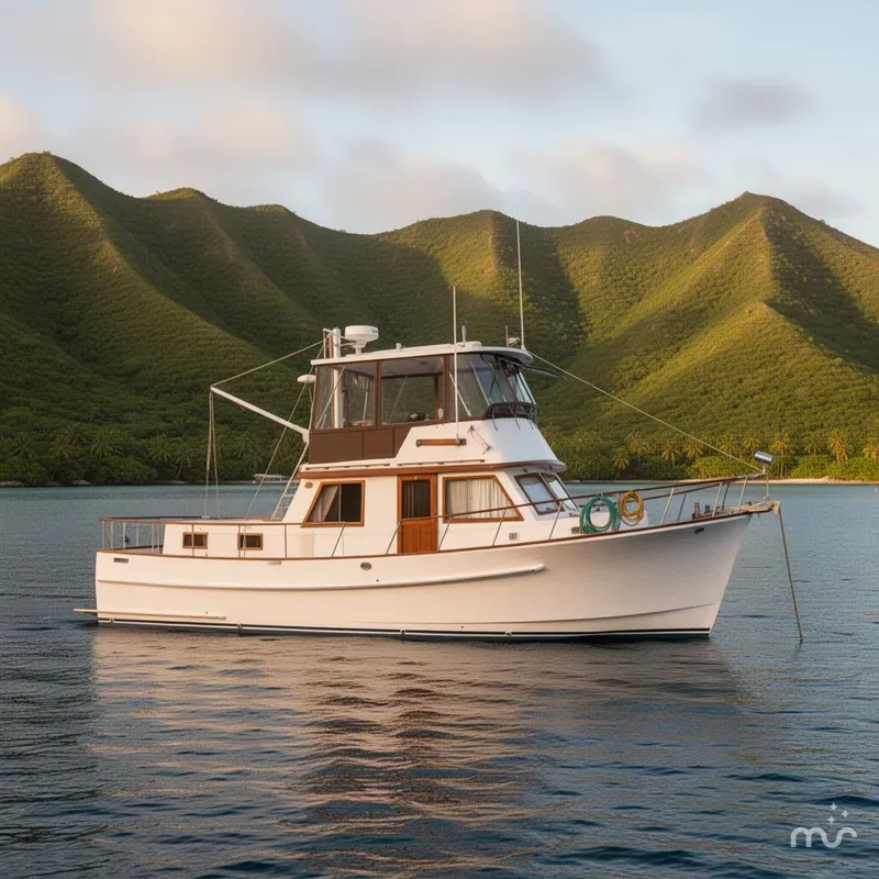 Slide: The Image of Monk 36 Aft Cabin 1988 - 2