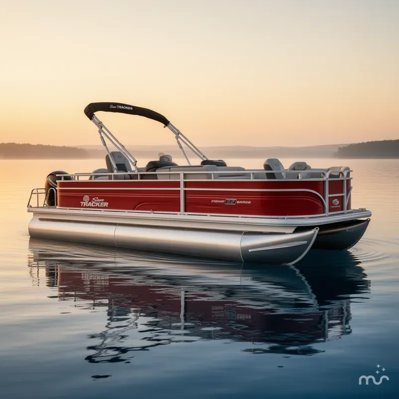 Slide: The Image of Sun Tracker FISHIN' BARGE 22 DLX w/150HP Mercury 4 Stroke 2026 - 0