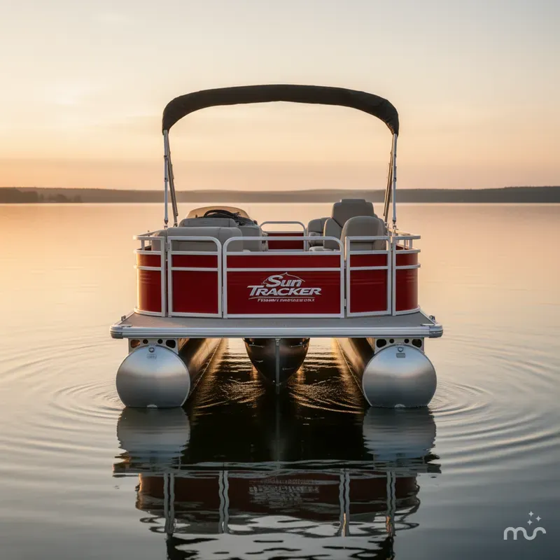 Slide: The Image of Sun Tracker FISHIN' BARGE 22 DLX w/150HP Mercury 4 Stroke 2026 - 2