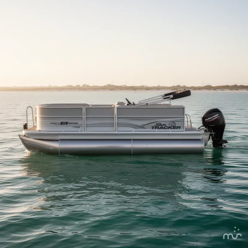 Slide: The Image of Sun Tracker Party Barge 16 DLX 2026 - 0