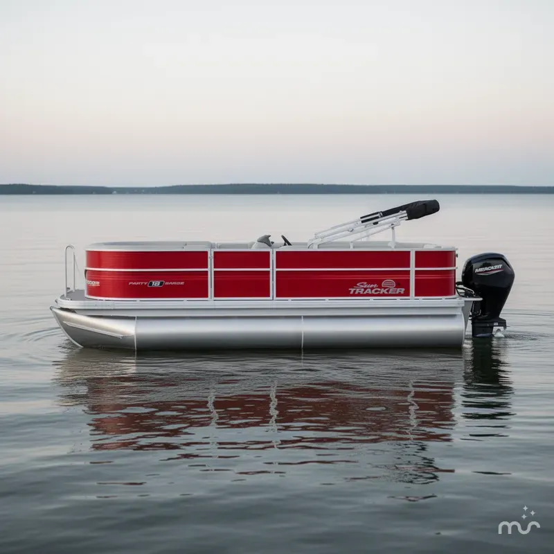 Slide: The Image of Sun Tracker Party Barge 18 DLX 2026 - 1