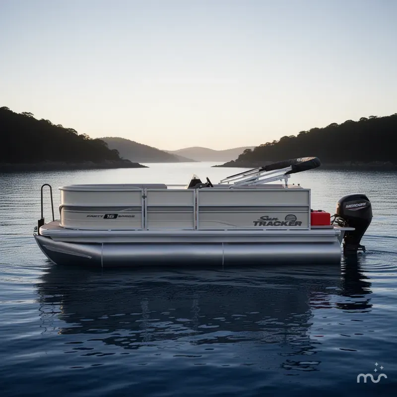 Slide: The Image of Sun Tracker Party Barge 16 DLX 2026 - 0