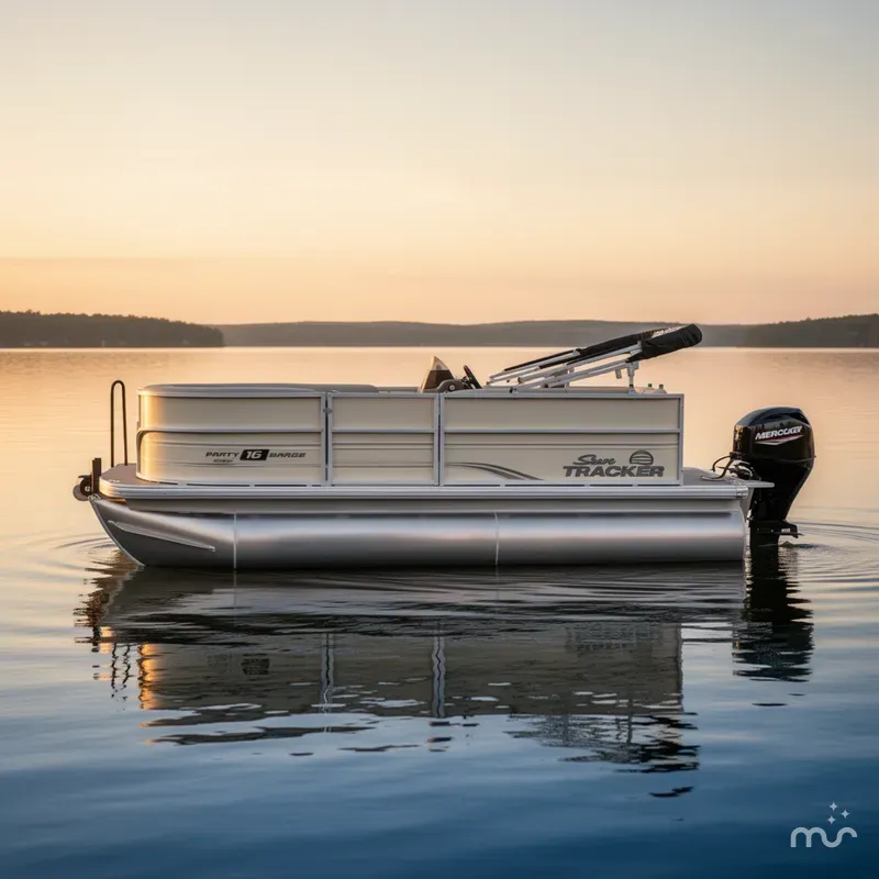 Slide: The Image of Sun Tracker Party Barge 16 DLX 2026 - 0