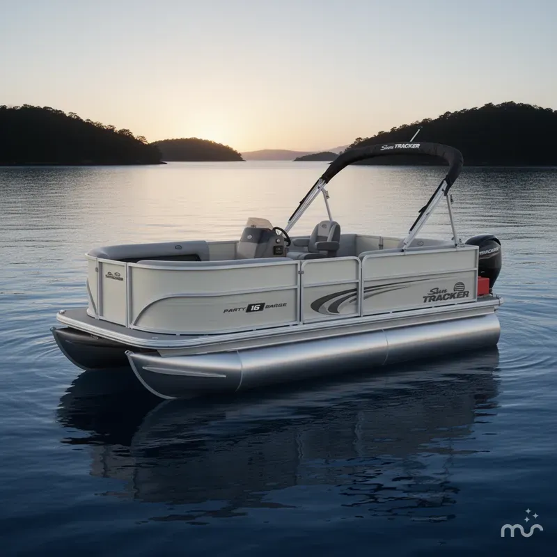 Slide: The Image of Sun Tracker Party Barge 16 DLX 2026 - 2