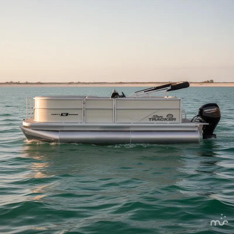 Slide: The Image of Sun Tracker Party Barge 16 DLX 2026 - 0