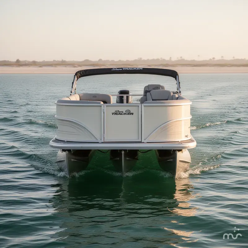 Slide: The Image of Sun Tracker Party Barge 16 DLX 2026 - 2