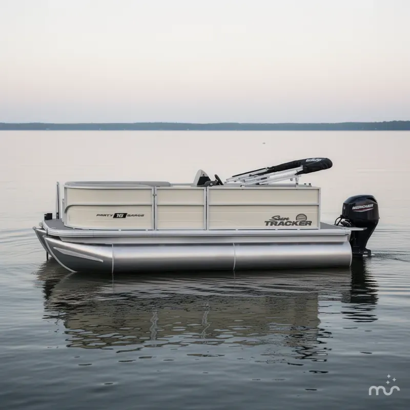 Slide: The Image of Sun Tracker Party Barge 16 DLX 2026 - 0