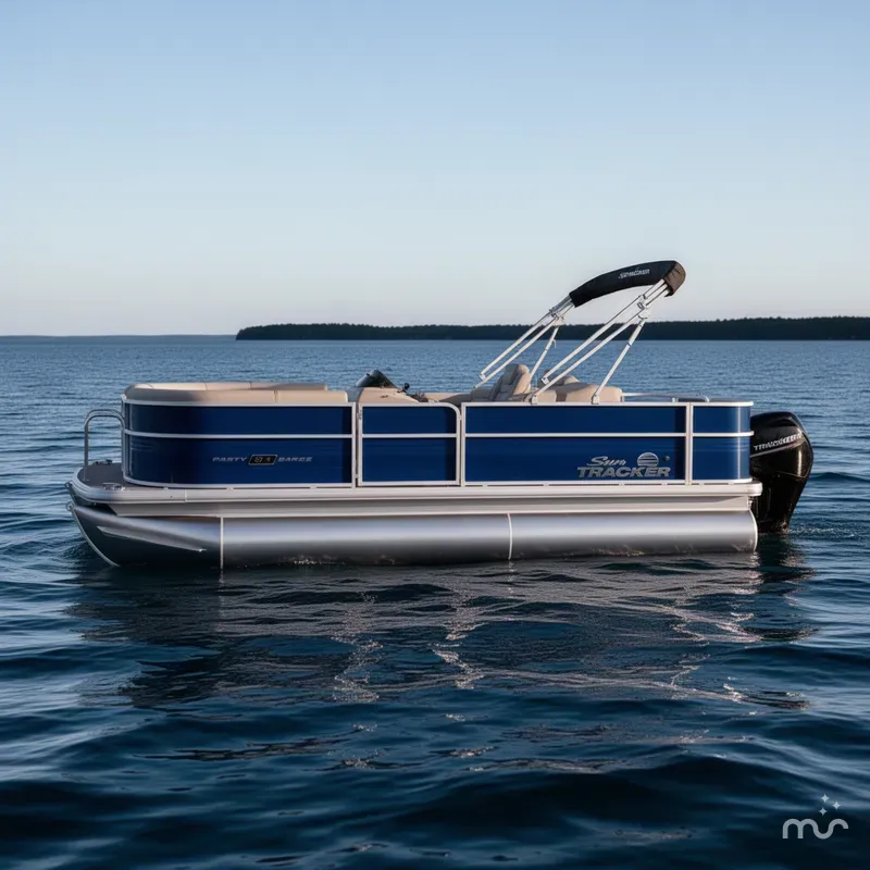 Slide: The Image of Sun Tracker Party Barge 18 DLX 2026 - 1