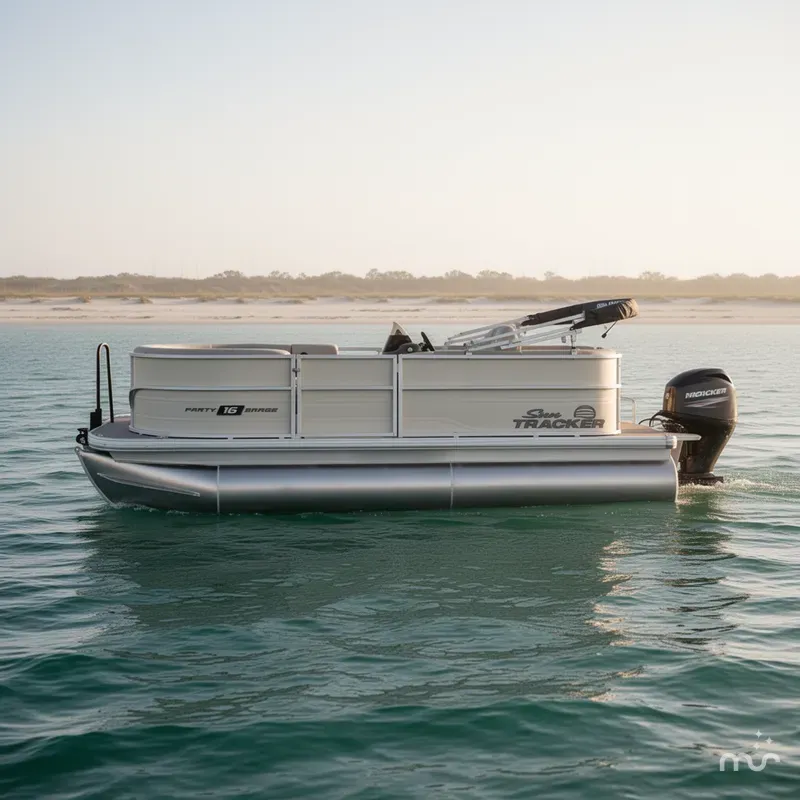 Slide: The Image of Sun Tracker Party Barge 16 DLX 2026 - 0