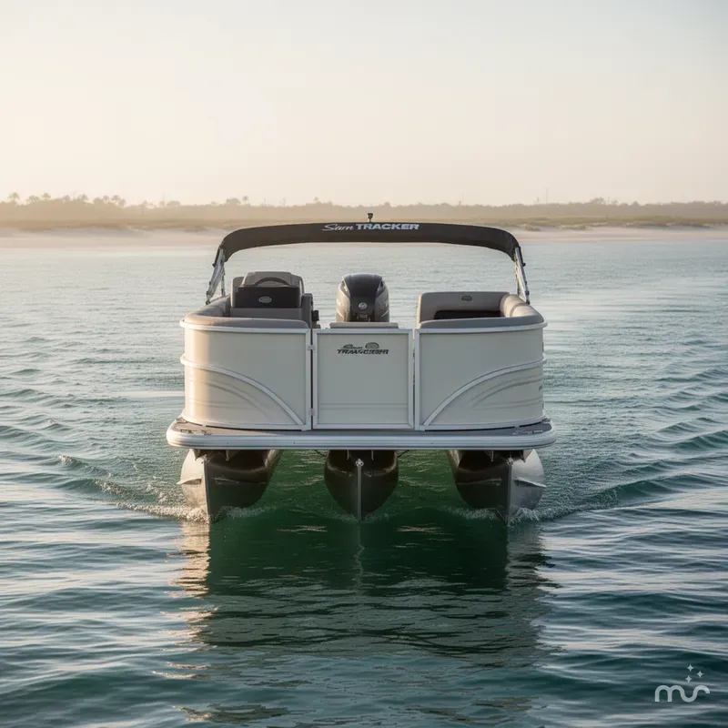 Slide: The Image of Sun Tracker Party Barge 16 DLX 2026 - 1