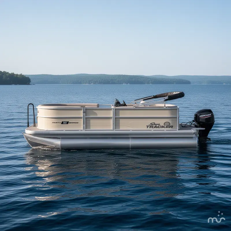 Slide: The Image of Sun Tracker Party Barge 16 DLX 2026 - 0