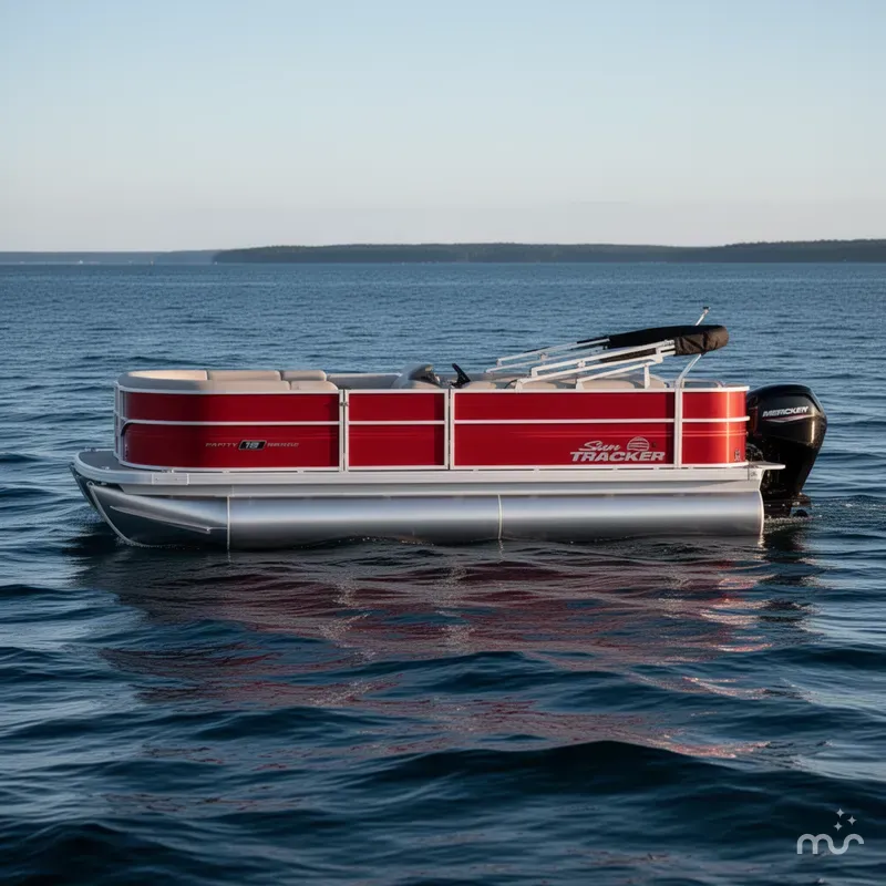Slide: The Image of Sun Tracker Party Barge 18 DLX 2026 - 1