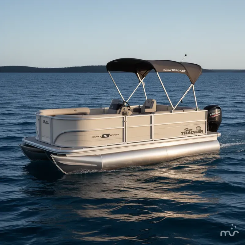 Slide: The Image of Sun Tracker Party Barge 16 DLX 2026 - 0