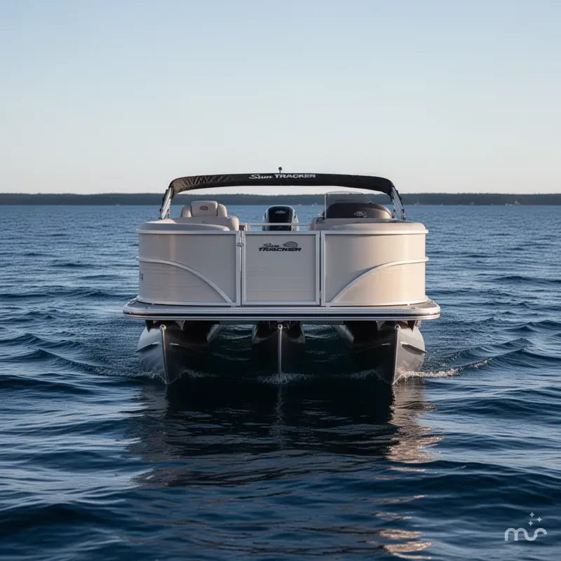 Slide: The Image of Sun Tracker Party Barge 16 DLX 2026 - 2