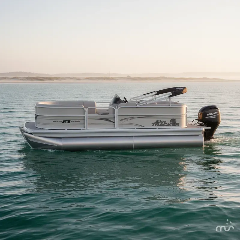 Slide: The Image of Sun Tracker Party Barge 16 DLX 2026 - 1