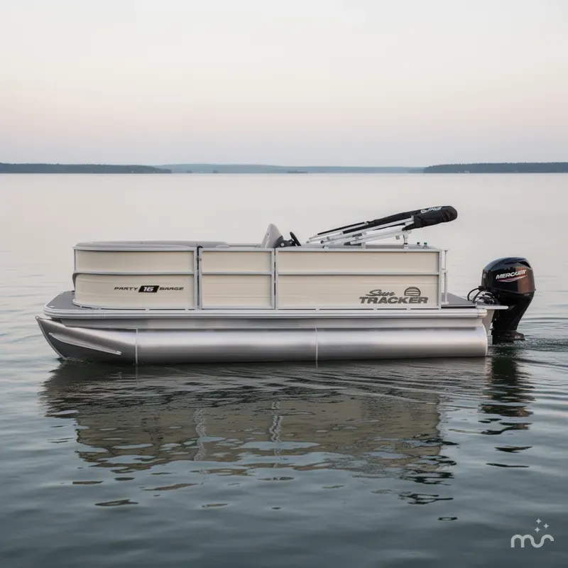 Slide: The Image of Sun Tracker Party Barge 16 DLX 2026 - 1