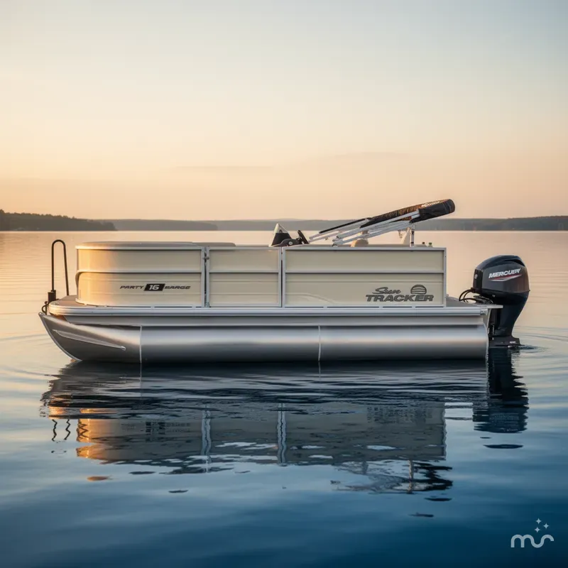 Slide: The Image of Sun Tracker Party Barge 16 DLX 2026 - 1