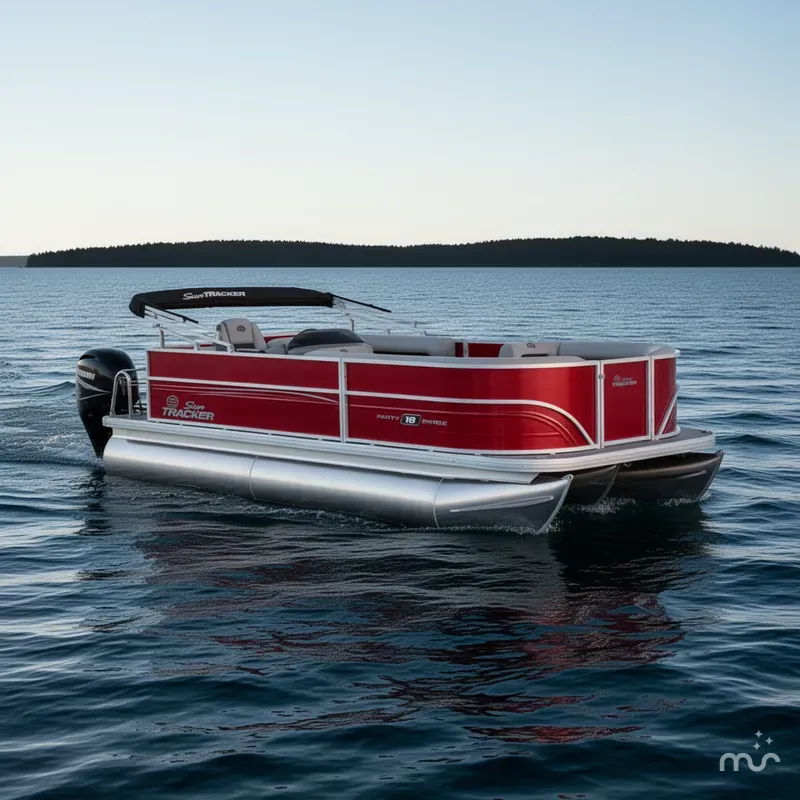 Slide: The Image of Sun Tracker Party Barge 18 DLX 2026 - 0