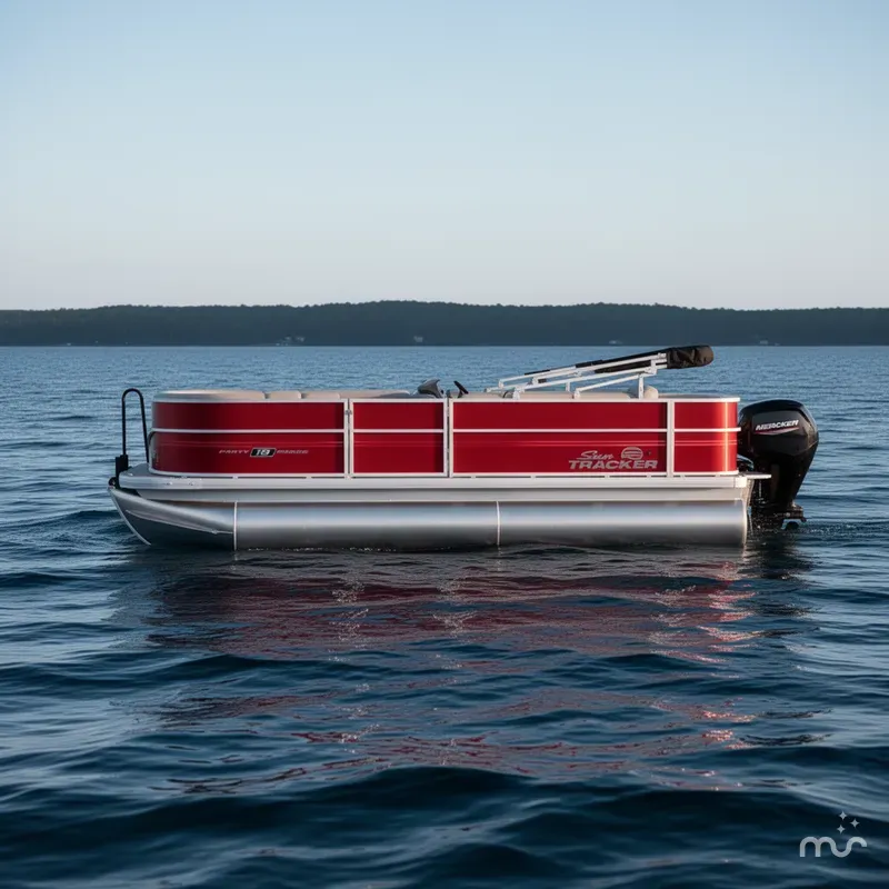 Slide: The Image of Sun Tracker Party Barge 18 DLX 2026 - 1
