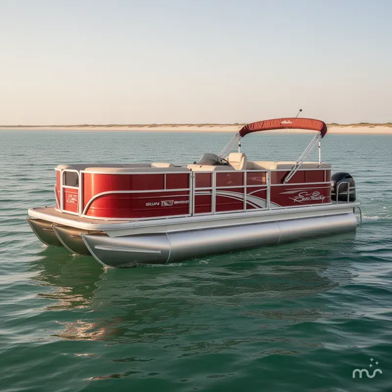 Slide: The Image of Sun Tracker Party Barge 16 DLX 2026 - 0
